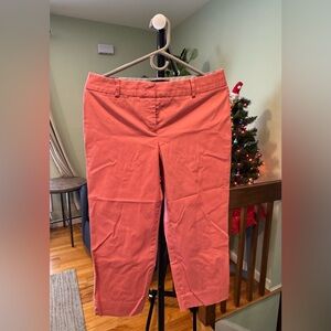 Talbots Vibrant cropped Coral Pants